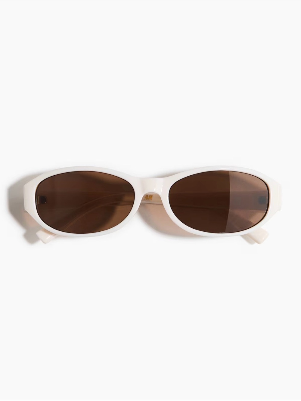 Cream Oval Frame Sunglasses